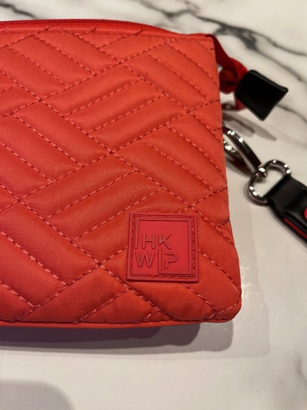 IHKWIP Trip Entry Quilted Wristlet Pouch Summer Punch Coral